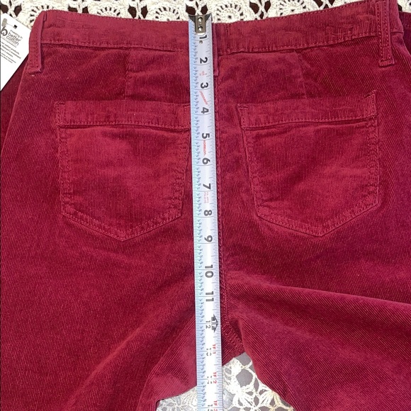 Time and Tru Burgundy Corduroy Straight-Leg Pants - Picture 5 of 6